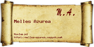 Melles Azurea névjegykártya